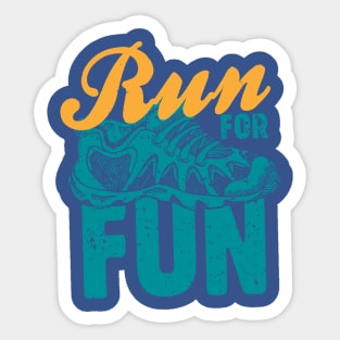 run for fun 1 Sticker